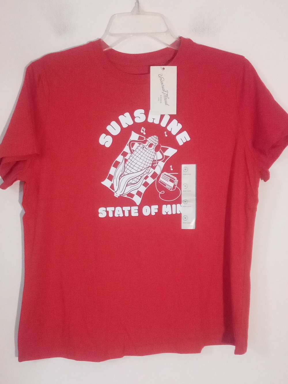 Universal Thread Red 'Sunshine State of Mind' Graphic Tee Medium NWT
